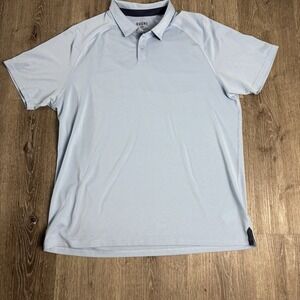 Rhone Delta Pique Polo Shirt Mens XL Blue Performance Golf Stretch 101346